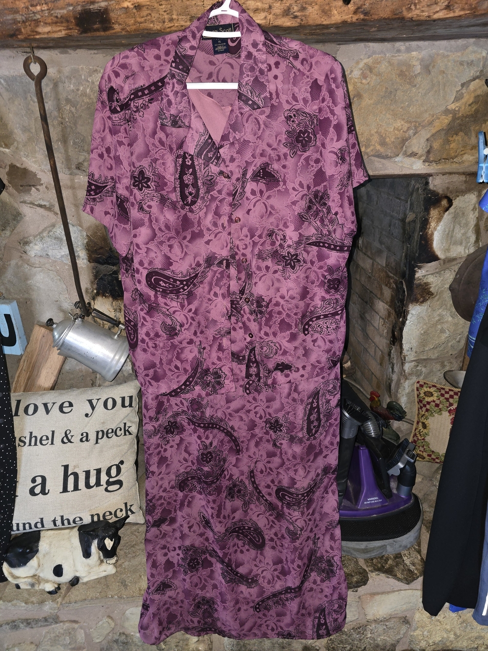 Vintage Laura Scott Paisley Whimsigoth 2pc Set Dress Plus XL